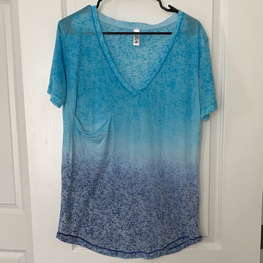 Victoria's Secret Blue Ombre V-Neck Tee